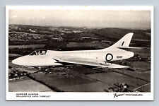 RPPC RAF Hawker Hunter Jet Fighter Aircraft FLIGHT Photograph Postcard picture