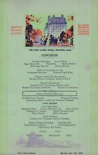 Fort Garry Hotel TSS Prince Robert Canadian Steamship Antique Lunch Menu 1939 picture