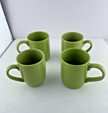 Royal Norfolk (2) Ribbed Lime (2) Plain Green Coffee Tea Mug Cup Greenbrier MCM picture