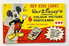 1961 Walt Disneys Character 6 Colour Picture Postcards Pluto Bambi Mickey 614C picture