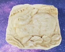 Vintage Hen Feathers Collection Rabbit Bunnies Easter Cast Resin Trinket Box picture