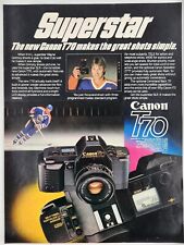 1984 Canon T70 Camera Wayne Gretzky Vtg Print Ad Poster Man Cave Art Deco 80's picture