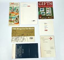1956 TWA Airlines Passenger Seat Welcome Packet Routes Map Brochure Comment Card picture