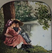 Oh How Would You Like My Job Romantic Humer Antique Stereoview Card picture