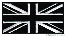 BLACK BRITISH FLAG PATCH UNION JACK ENGLAND UK embroidered iron-on GREAT BRITAIN picture