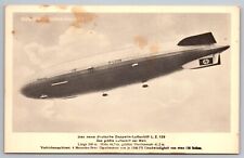 Vintage Hindenburg Postcard LZ 129 Airship with Stats - Unused, Foxing picture