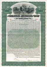 Arkansas, Louisiana and Gulf Railway - $1,000 Gold Bond (Uncanceled) - Railroad  picture