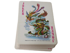 Vintage Playing Cards Famous Views Hong Kong Plastic Coated Dragon Joker Buddha picture