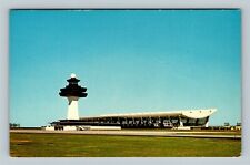 Dulles International Airport, Tower, Jet Terminal Vintage Washington DC Postcard picture