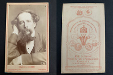 The Novelist Charles Dickens Vintage CDV Albumen Print.Charles John Huffam Dic picture