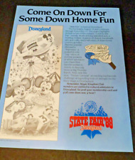 1988 Disneyland State Fair '88 - Magic Kingdom Club Promo Sign - New Condition picture
