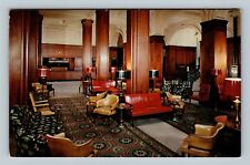 Harrisburg, Penn Harris Hotel Lobby, Antique Vintage Pennsylvania Postcard picture