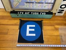 R27/30 1984 NY NYC SUBWAY ROLL SIGN E LINE BROOKLYN ROCKAWAY WORLD TRADE CENTER picture