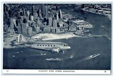 c1940's Flagship Over Lower Manhattan Scene New York City New York NY Postcard picture