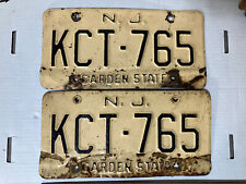 New Jersey License Plate  set of 2 Vintage Garden State Rat Rod picture