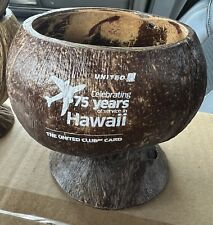 United Airlines Coconut cocktail Cup 75 year celebration Hawaiian Tiki Bar picture