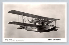 RPPC RAF Short R.6/28 Sarafand? Biplane Flying Boat FLIGHT Photograph Postcard picture