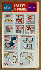 KLM 767-300 SAFETY CARD 1/98 picture