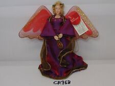 NWT RUSS BERRIE A ROYAL WINTERFEST  POSEABLE ANGEL PORCELAIN FACE RED NEW picture