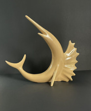 VTG Ceramic Marlin/Swordfish/Sailfish Figurine Sculpture 1976 Cream Color 14