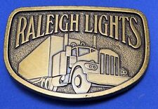 Raleigh Lights NOS tobacco advertising truckers semi drivers trucker belt buckle picture