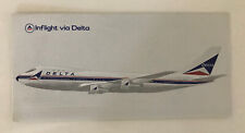 1970 Delta Airlines In-Flight Stationery Boeing 747-132 N9896 Jumbo Jet Airways picture