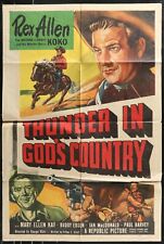 THUNDER IN GOD'S COUNTRY Republic Rex Allen 1951 1-SHEET MOVIE POSTER 27 x 41 - picture