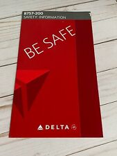 Delta Airlines Boeing 757-200 Safety Card - 7/11 picture