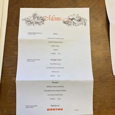 Vintage Qantas Airlines Menu San Francisco Honolulu Townsville First Class picture