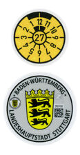 German License Plate Registration Seal Stuttgart Mercedes-Benz, Porsche 2027 Set picture