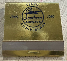 VINTAGE MATCHBOOK - SOUTHERN AIRWAYS - 10TH ANNIVERSARY - UNSTRUCK - NICE picture