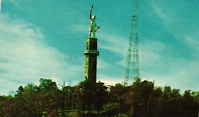 Vulcan Stop Red Mountain Television Tower Birmingham AL Vintage Postcard c1950 picture