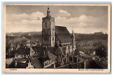 Guben Brandenburg Germany Postcard View of the Main church c1920's Antique picture