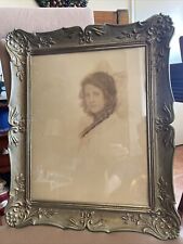 Vintage Large Gold Metal Ornate Filagree Photo Picture Frame 17x14” Signed picture