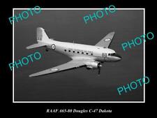 OLD LARGE HISTORICAL PHOTO OF RAAF AIR FORCE DOUGLAS C-47 DAKOTA AEROPLANE picture
