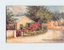 Postcard Middle Road Paget Bermuda British Overseas Territory picture