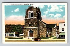 Lewis ME-Maine, New United Baptist Church, Vintage Postcard picture