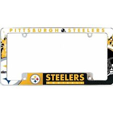pittsburgh steelers all over nfl football team logo license plate frame usa made picture