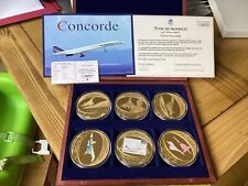 Concorde Giants Ltd Ed  Full 6 Large Coin Collection Cased  Air France BA No 50 picture