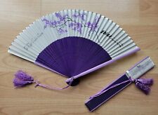 Vintage, Thai International Airways Folding Hand Fans (2) Royal Orchid Service picture