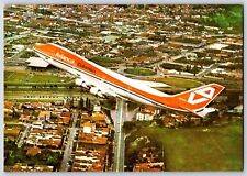 Airplane Postcard Avianca Airlines 1st Boeing 747 Medellin Airport Movifoto BT21 picture