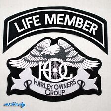 Large Heritage Eagle & Life Member Set ~ Harley Davidson Owners Group HOG picture