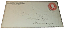 1870's NORTHERN PACIFIC RAILWAY USED COMPANY ENVELOPE ST. PAUL MINNESOTA picture