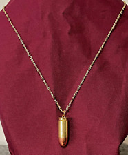9mm Bullet Rose Gold Necklace  ~ Veteran Made ~ picture