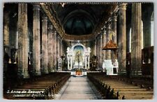 Antique c. 1907 Interior Of Basilica Ste Anne de Bacopre Divided Back picture