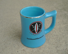 Vintage Lockheed Martin Coffee Cup Mug LANCE LASER WEAPON SYSTEM Light Blue picture