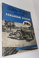 Ford Tractor Ferguson System Operation Manual Vintage 1946 PICS Detroit MI Prop picture