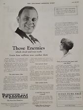 1924 Pepsodent Toothpaste S. E. Post Print Advertisement Smile with Coupon picture