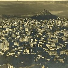 RPPC Postcard Aerial View of Athens Greece Acropolis Greek Monument Real Photo picture