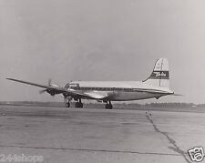 DELTA AIR LINES - DC4 TAXING LH - BLACK & WHITE 8 X 10   picture